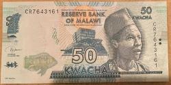 MALAWİ 50 KWACHA  ÇİL 2020 KAĞIT PARA