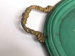 Antika Mevlana Tepsi - El Boyama Metal Tepsi - Konya Semazen Tabak - ESKİ ÜRÜN -  Duvar Dekoru