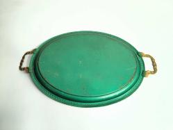 Antika Mevlana Tepsi - El Boyama Metal Tepsi - Konya Semazen Tabak - ESKİ ÜRÜN -  Duvar Dekoru