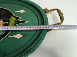 Antika Mevlana Tepsi - El Boyama Metal Tepsi - Konya Semazen Tabak - ESKİ ÜRÜN -  Duvar Dekoru