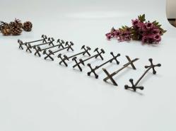 Antika Kaşık - Bıçak Resti - Orak Çekiç Temalı Metal Masa Üzeri Bıçak Çatal Koyacağı - Tutacak