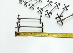 Antika Kaşık - Bıçak Resti - Orak Çekiç Temalı Metal Masa Üzeri Bıçak Çatal Koyacağı - Tutacak