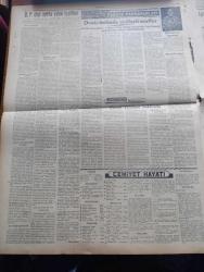 Yeni Ulus Gazetesi - Turkish Newspaper - 10 Şubat 1954 - Türkiye'de her şey yazan Hüseyin Cahit Yalçın Başmakale - İsmet İnönü CHP kurultayını toplantıya davet etti - 25 Şubat'ta yapılacak olan toplantıda milletvekilleri seçimine ait gerekli kararlar alınacak - komünistler laos başkenti'ne yaklaştı - dev bir nakliye uçağının tecrübe uçuşu Amerika'da yapılmıştır - tek ümit yazan Nihat Erim - Demokrat Partiden istifa eden içelliler partinin içyüzünü açıklıyor - Türkiye'de henüz Petrol bulunmadı diyenler okusun - Ankara'nın meşhur bekarları - Mustafa Şadi Yaşat ve dört dava - Eskimolar çeviren Rahşan Ecevit Yazı Dizisi - Kore'den ayrılan hintliler - Fuad Arna beraat etti - Ankara'da cemiyet hayatı - Azerbaycan gecesi - altıneldiven boksörlerinin çalışması - İstanbul profesyonel lig maçları tehir ediliyor - Harp okulu Kupası boks müsabakaları - Orion Radyoları - çocuk sayfası - minik hikaye küçük sülün'ün bebeği Anlatan Cemil Toksöz - küçük kardeşlerin köşesi - Şeyh Sait ayaklanması