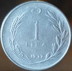 1977 Tedavül 1 Lira