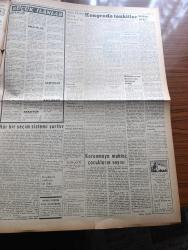 Ulus Gazetesi - Turkish Newspaper - 23 Nisan 1957 - bekleme günleri yazan Hüseyin Cahit Yalçın Başmakale - Atina büyükelçimiz Settar İlksel Yunan Dış Bakanı Averoff ile Dün görüştü - milli Türk Talebe birliğine Ankara'da miting için izin verilmedi - CHP Genel sekreteri Kasım Gülek Dün il kongresinde konuşma yaparken fotoğraf - ulusal egemenlik ve çocuk Bayramı kutlu olsun - hür bir seçim sistemi şarttır - hakim Nefi Demirlioğlu emekliye ayrıldı - 23 Nisan sebebiyle bugün yapılacak törenler - Devlet kuşu yazan Orhan Kemal Yazı Dizisi - Çağdaş İngiliz dramı yazan A. Cemal Arı - Cezayir milliyetçileri Dün 101 ölü verdiler - bir yobaz Atatürk'ün büstünü parçaladı - Amerikan politikası yazan Yakup Kadri Karaosmanoğlu - Ankara'da 24 saat sinema tiyatro programı - 23 Nisan'da çocuklar - Türkiye İran'ı 70 42 yendi - dün İstanbul'da başlayan ordulararası Dünya Basketbol şampiyonasının favorisi Amerikan takımı fotoğraf - Kayseri Havagücü fotoğraf - Beykoz ile bugün Ankaragücü oynuyor