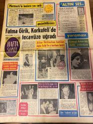 HAFTA SONU GAZETESİ DOĞUM GÜNÜ HEDİYESİ  ( Turkish Newspaper ) - 26 HAZİRAN 1969 -TAM TAKIM 10 SAYFADIR -Fatma Girik-Cüneyt Arkın-Nevin Pere-Memduh Ün-Hülya Koçyiğit-Ziya Taşkent-Selda Alkor-Nilüfer Aydan-Ajda Pekkan-Gülsün Kamu-Fikret Hakan-Ümit Şener-Gönül Akkor-Sevim Tanürek-Kuzey Vargın-Sevim Tuna-Orkestra Şefi Şerif Özer-Neşe Can-Mylene Demongeot-Liz Taylor-Elke Sommer-Gerçep Mutlu-Ateş Böcekleri-Süreyya-Muzaffer Tema-Ülkü Aker-Selahaddin Sarıkaya-Fatih Baldivin-Advi Nihad-Nuray Tüzün-Müze Koşan-Udi Metin Bükey-Tanju Okan-Yavuz Kolçak-Tom Jones-Kerem Gürpınar-Hayri-Coşkun Tönger-Gamze-Dercalina Tönger-Kim Alper-Seher Şeniz-Harbi Gülay-Tony Pineli-Zeki Müren-Nazan Soray-Kerem Güney-Şeytap Çetinkale-Gonca Gül-Halit Arapoğlu-Ferdi Coşkuner-Paki Er-Nuran Özer-Kendimi talihin yelkenine bıraktım-Erdek-Zeki Müren Köşesi-Nilüfer Aydan dansözlüğü kabul etmedi-Gülsün Kamu kocasının sevgilisiyle kavga etti-Artistlerin maçı küfürlerle bitti-Fikret Hakan’ın kolu çıktı-Necla İz’in hatıraları-Üm