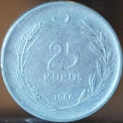 1966 Tedavül 25 Kuruş