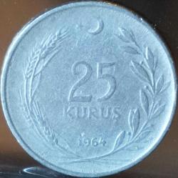 1964 Tedavül 25 Kuruş