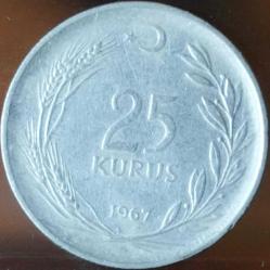 1967 Tedavül 25 Kuruş