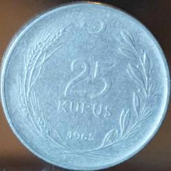 1965 Tedavül 25 Kuruş
