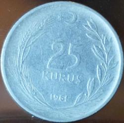 1961 Tedavül 25 Kuruş