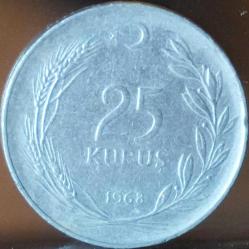 1968 Tedavül 25 Kuruş
