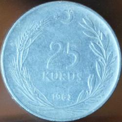 1963 Tedavül 25 Kuruş