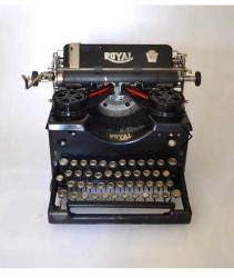 Royal Standard No.10 Antika Daktilo (1910’lar, Cam Panelli, Koleksiyonluk)