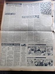 Ulus Gazetesi - Turkish Newspaper - 21 Nisan 1957 - Kıbrıs meselesinde mesuliyetler yazan Hüseyin Cahit Yalçın - dün gece İstanbul'a gelen İngiliz muhalefet parti ileri gelenlerinden Bevan Kıbrıs'ta Türklerin hakları korunmalıdır diyor - İngiliz parlamentosunda Harriman itham edildi - Ankara İşçi sendikaları Birliği Dün kapatıldı - adalet bakanı Hüseyin Avni Göktürk'ün emriyle Yargıtay daire Başkanı Cemal Köseoğlu emekliye ayrıldı fotoğraf - İstanbul'da coplu ve gaz bombalı ekipler ve atlı polisler devriye geziyor - kapsül yokluğundan maden suyu azaldı - Devlet kuşu yazan Orhan Kemal Yazı Dizisi - kaybettiklerimiz rahmetli Nazmi Toker - Türkiye'den habersiz Türk edebiyatı - atom ve Serap yazan Yakup Kadri Karaosmanoğlu - Ankara'da 24 saat sinema tiyatro programı - İstanbul'da televizyon yazan Adalet Cimcoz - Yasak aşk yazan W. Somerset Maugham Yazı Dizisi - İsveç J.İ.G. takımı Yolspor'a 3 1 yenildi fotoğraf - Eşfak Aykaç'a İstanbulspor'a talip - Beşiktaş transfere 100 bin lira ayırıyor