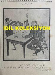 Osmanlıca Akbaba Mizah Dergisi-Gazetesi, Orijinal Dönem Basım, (Ottoman Magazine-Newspaper) - 25 Şubat 1924 - Sayı: 128 - Rumi: 25 Şubat 1340 - Hicri: 19 Recep 1342 - Laklakiyat: Pasta Modası 