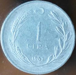 1963 Tedavül 1 Lira