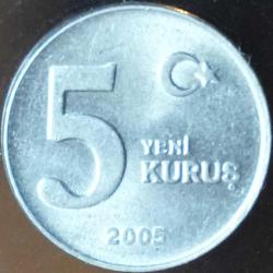 2005 Tedavül 5 Yeni Kuruş