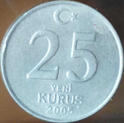 2005 Tedavül 25 Yeni Kuruş