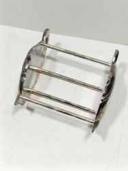 P88---ALMAN GÜMÜŞÜ DEMLİK DEKORLU ÇAY PAKETİ TUTUCUSU