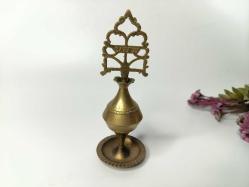 Sürmedan - Eskilerden Sürmelik - Makyaj Sürme Kutusu - Şişesi - Pirinç Sürmedan - Büyük Boy Gold - KK