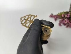 Sürmedan - Eskilerden Sürmelik - Makyaj Sürme Kutusu - Şişesi - Pirinç Sürmedan - Büyük Boy Gold - KK