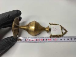 Sürmedan - Eskilerden Sürmelik - Makyaj Sürme Kutusu - Şişesi - Pirinç Sürmedan - Büyük Boy Gold - KK