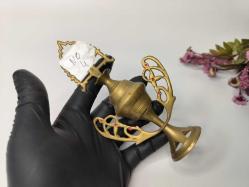 Sürmedan - Eskilerden Sürmelik - Makyaj Sürme Kutusu - Şişesi - Pirinç Sürmedan - Büyük Boy Gold - NO4