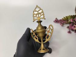 Sürmedan - Eskilerden Sürmelik - Makyaj Sürme Kutusu - Şişesi - Pirinç Sürmedan - Büyük Boy Gold - NO4