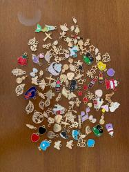 50 Adet Altın Kaplama Emaye Charm Seti - Bileklik, Kolye, Küpe Uçları