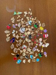 50 Adet Altın Kaplama Emaye Charm Seti - Bileklik, Kolye, Küpe Uçları