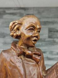 Eskilerden Avrupa Ahşap Kitap Kurdu Heykel