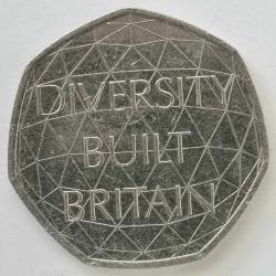 İNGİLTERE 2020  50  PENCE  HATIRA  İNGİLİZ ÇEŞİTLİLİĞİ