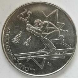 KANADA  2007   25  CENT  HATIRA XXI Kış Olimpiyat Oyunları, Vancouver 2010 - Alplerde kayak