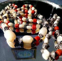 SEDEF MERCAN TAŞLI GÜMÜŞ APARATLI OSMANLI KOLYE VE BİLEKLİK SETİ