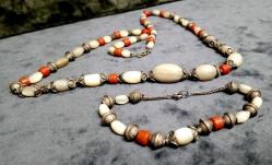 SEDEF MERCAN TAŞLI GÜMÜŞ APARATLI OSMANLI KOLYE VE BİLEKLİK SETİ