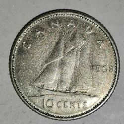 LOT.15 » KANADA  1968  10 CENT    GÜMÜŞ  2,33  GRAM