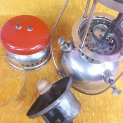 SWEDEN OPTIMUS 200 P , ANTİKA NİKELAJLI PİRİNÇ KASA POMPALI GAZ LAMBASI FENER