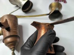 Antika Cezve Lotu - Bakır Malzeme Türk Kahvesi Cezveleri - Bosna İşi - Osmanlı Modeli