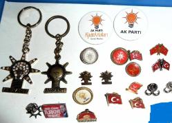 AK PARTİ ANAHTARLIK ROZET+ TÜRK BAYRAĞI VE MHP ROZET LOTU 20 ÇEŞİT