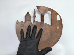 Antika Mevlana Duvar Tabağı - El Boyama Bakır Tabak - Konya Semazen Tabak - ESKİ ÜRÜN -  Duvar Dekoru