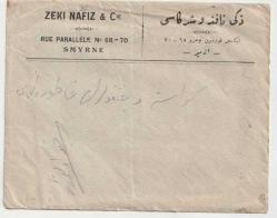 OSMANLI DÖNEMİ - OSMANLICA ZEKİ NAFİZ İZMİR ANTETLİ OSMANLI PULLU BELGE DÖKÜMAN VE ZARF