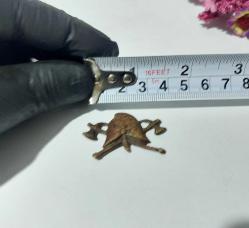 Antika İtfayeci Rozeti - Topçu Rozeti - Eski Osmanlı Bronz Rozet - Apolet- Askeri Rütbe - NADİR