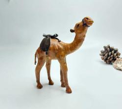 Deve Biblo Oyuncak - El Yapımı Deri Deve Dekor Biblo