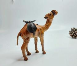 Deve Biblo Oyuncak - El Yapımı Deri Deve Dekor Biblo