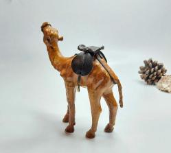 Deve Biblo Oyuncak - El Yapımı Deri Deve Dekor Biblo