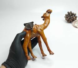 Deve Biblo Oyuncak - El Yapımı Deri Deve Dekor Biblo