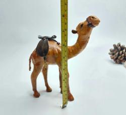 Deve Biblo Oyuncak - El Yapımı Deri Deve Dekor Biblo