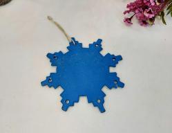 Antika Kar Tanesi Nazarlık - Nazar Boncuğu Duvar Dekoru Kış Temalı - Duvar Tabağı - Dekor