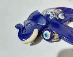 Eskilerden FİL Nazarlık - Nazar Boncuğu Duvar Dekoru - Duvar Tabağı - Dekor